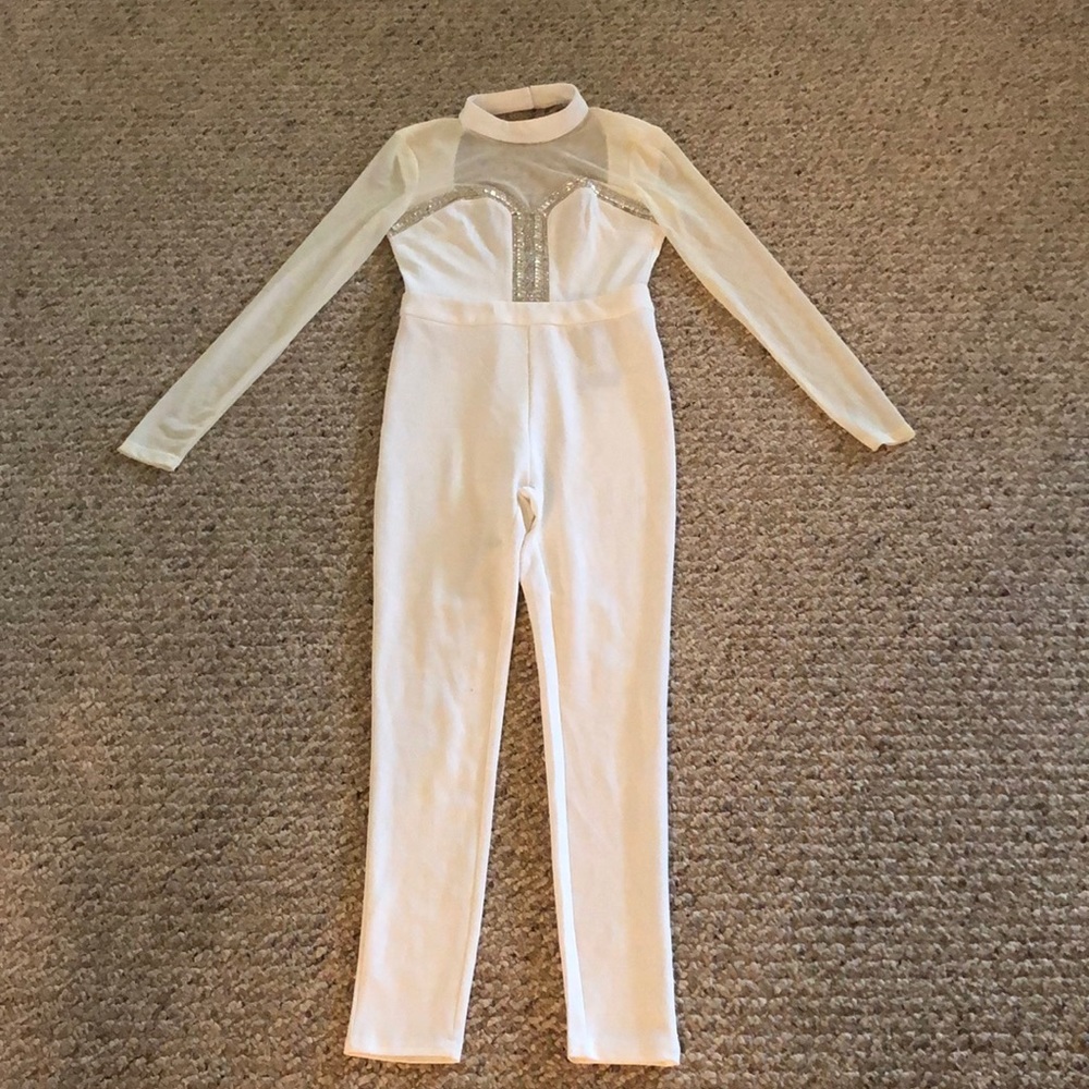 Lac Bleu White Romper Size: Small
